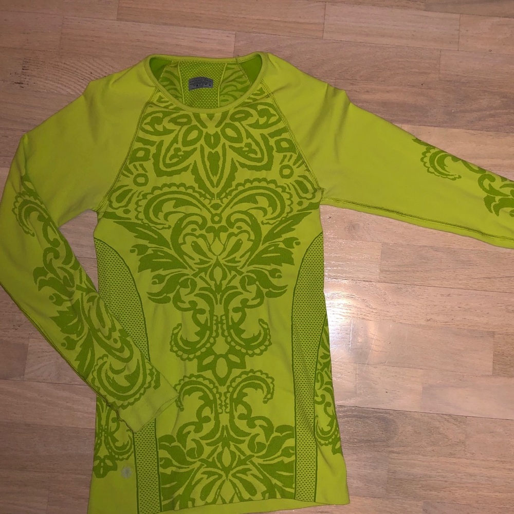Athleta Lime green long sleeve workout shirt